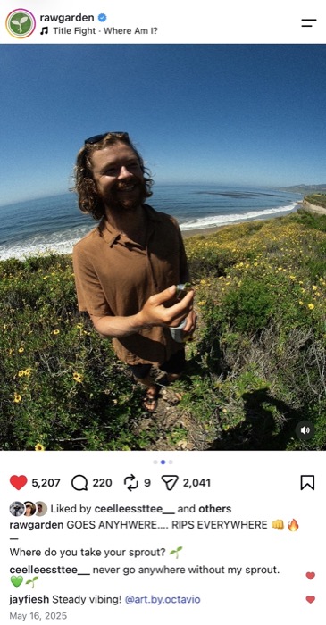 Instagram post: goes anywhere rips everywhere, 5,216 likes and 2,040 shares