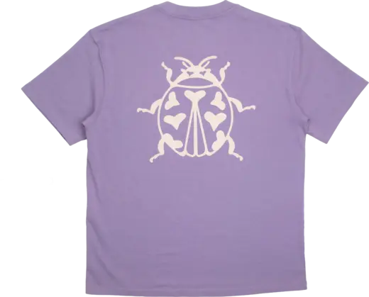 Lovebug lavender tee back print product cutout